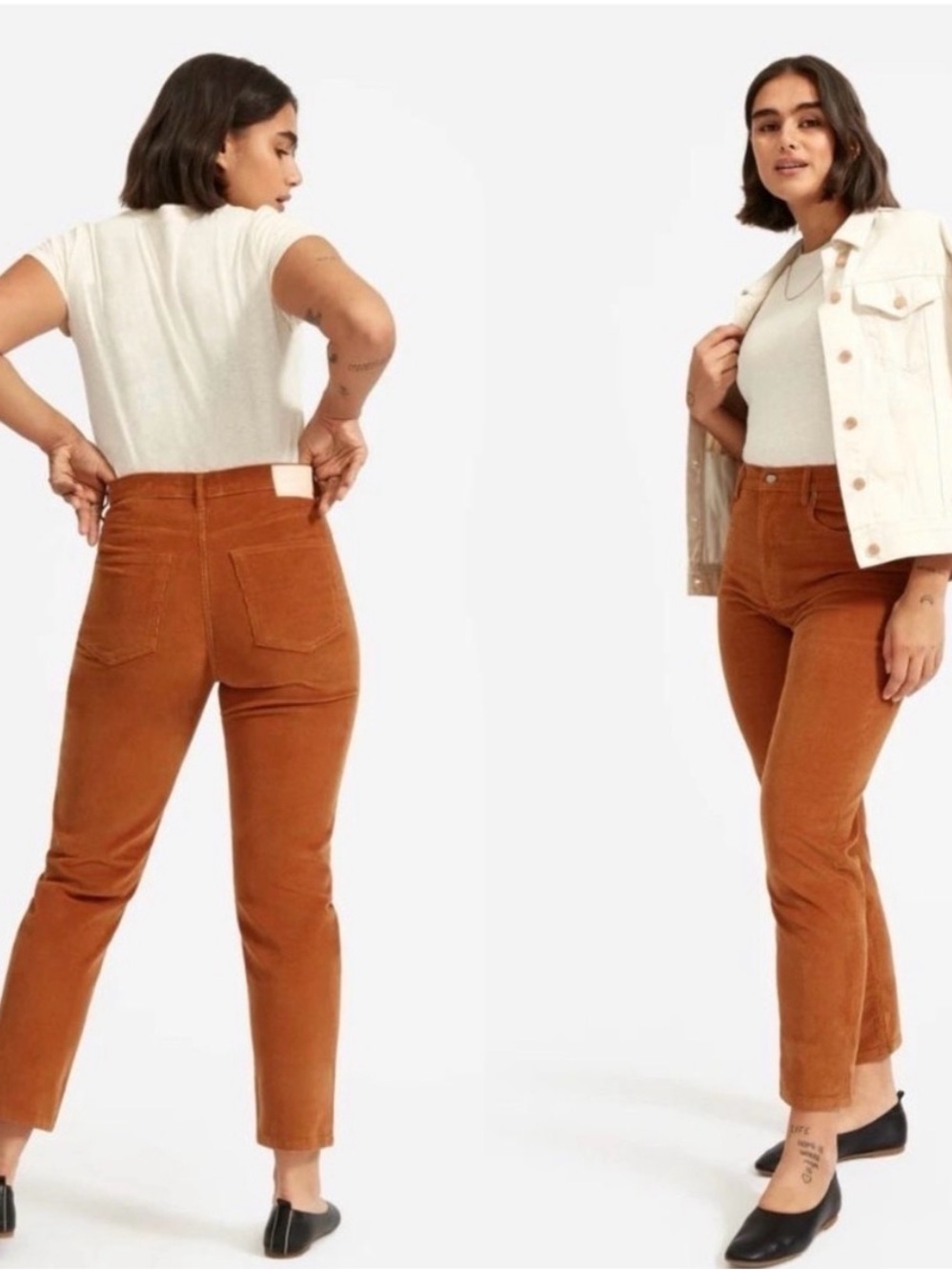 Everlane High-Rise Straight Cheeky Corduroy Pants
